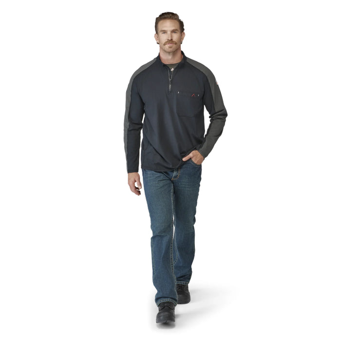 Bulwark® Flame Resistant Men's 1/4 Zip Flex Knit CAT 2 - STZ2