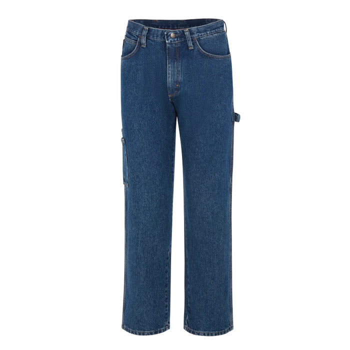 Bulwark® FR Men's Pre-Washed Denim Dungaree with Insect Shield CAT 2 - PEJ8DI