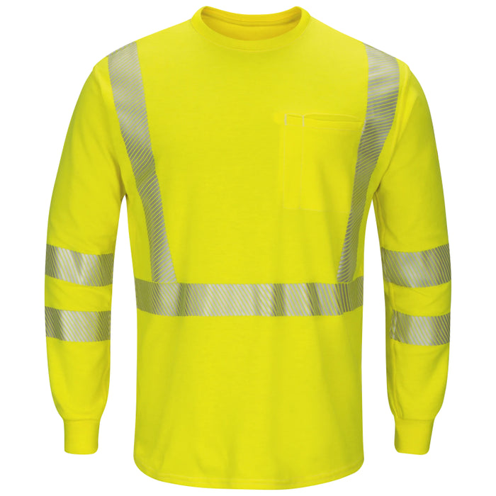 Bulwark® ANSI Class 3 Hi-Visibility Lightweight Long Sleeve T-Shirt with Insect Shield CAT 2 - SMK8HI