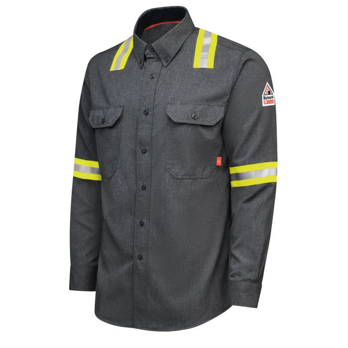 Bulwark® iQ Series®  FR Enhanced Visibility Comfort Woven Lightweight Shirt  CAT 2 - QS50