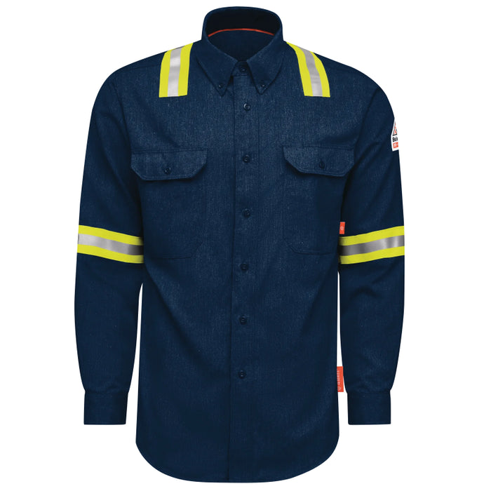 Bulwark® iQ Series®  FR Enhanced Visibility Comfort Woven Lightweight Shirt  CAT 2 - QS50