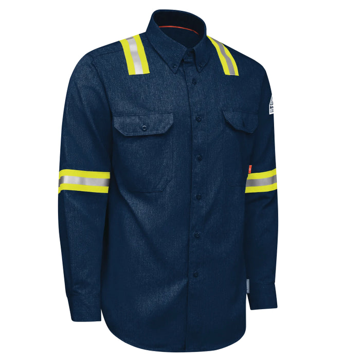 Bulwark® iQ Series®  FR Enhanced Visibility Comfort Woven Lightweight Shirt  CAT 2 - QS50