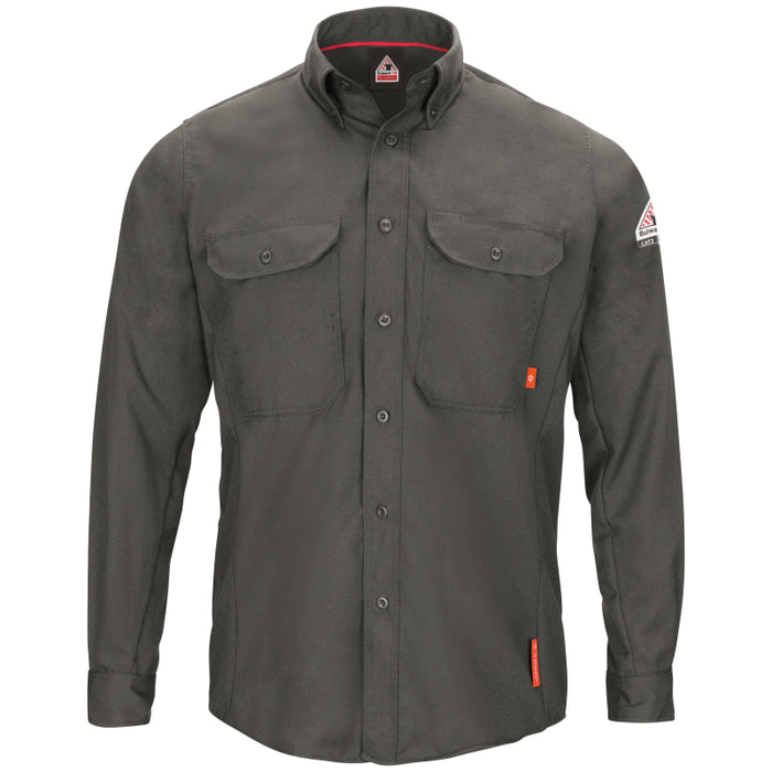 Bulwark® iQ Series®  FR Men's Lightweight Comfort Woven Shirt with Insect Shield CAT 2 - QS50DI
