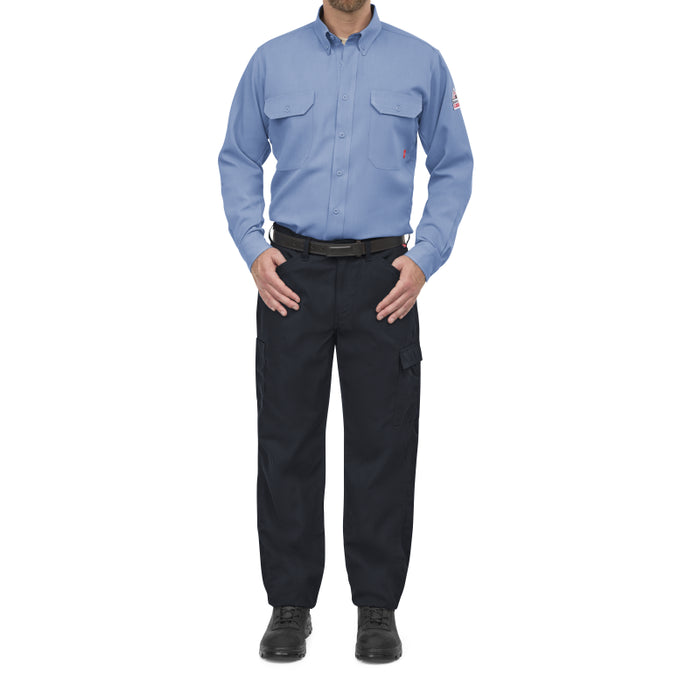 Bulwark® iQ Series®  FR Men's Lightweight Comfort Woven Shirt with Insect Shield CAT 2 - QS52