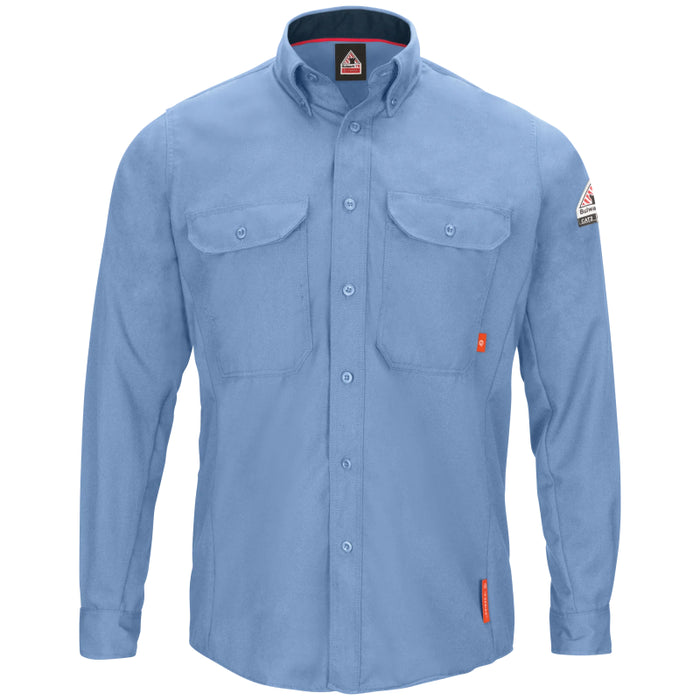 Bulwark® iQ Series®  FR Men's Lightweight Comfort Woven Shirt with Insect Shield CAT 2 - QS52