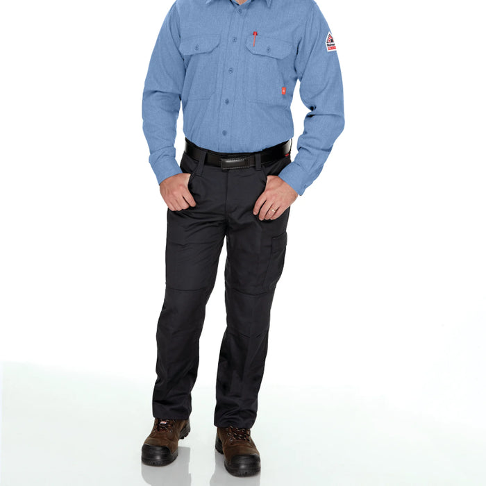 Bulwark® iQ Series®  FR Men's Lightweight Comfort Woven Shirt with Insect Shield CAT 2 - QS52