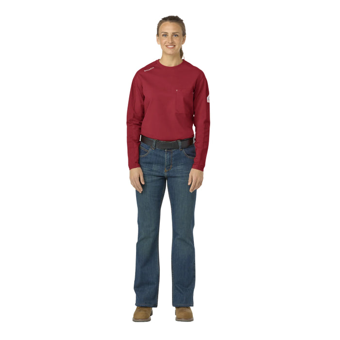 Bulwark® Lightweight Flame Resistant Women's Flex Knit Tee CAT 2 - STT3