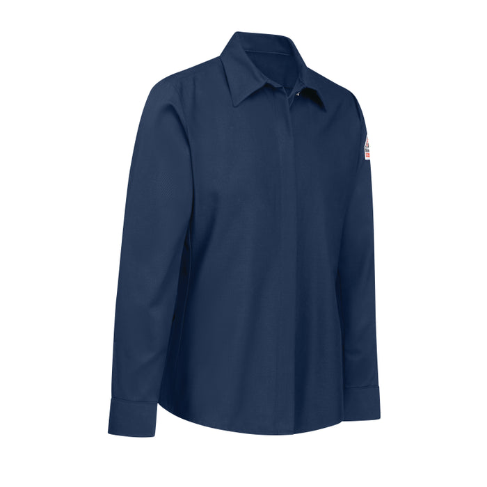 Bulwark® Women's Flame Resistant Arc Rated Work Shirt - Navy - SLS3