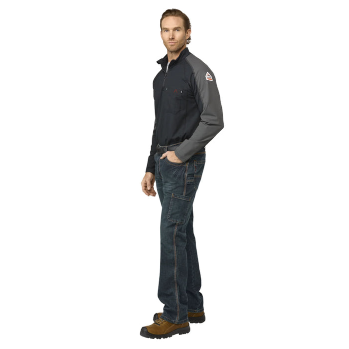 Bulwark® Men's Flame Resistant Stretch Denim Dungaree CAT 2 - PSJ6SD
