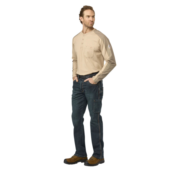 Bulwark® Men's Flame Resistant Stretch Denim Dungaree CAT 2 - PSJ6SD