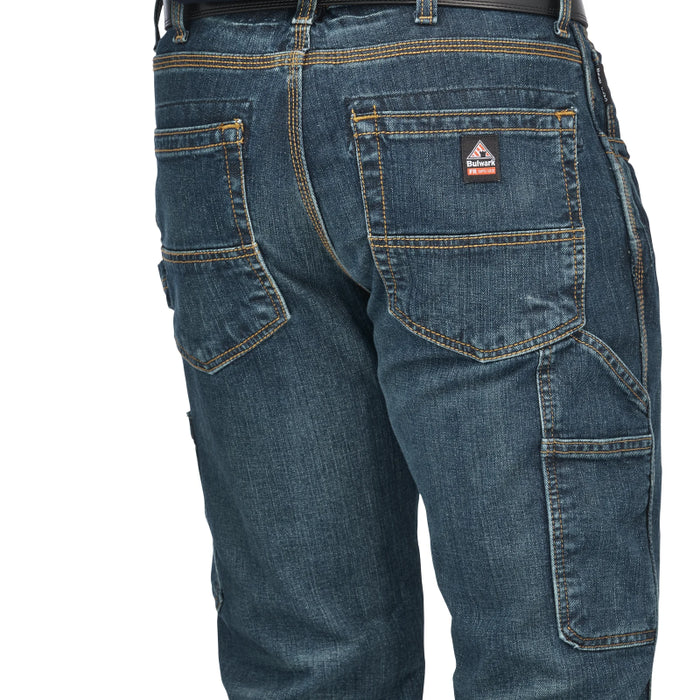Bulwark® Men's Flame Resistant Stretch Denim Dungaree CAT 2 - PSJ6SD
