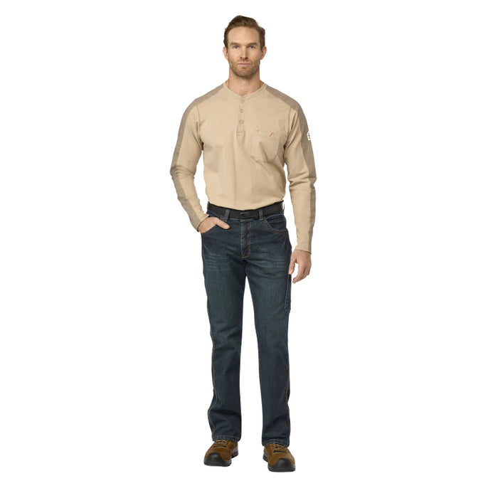 Bulwark® Men's Flame Resistant Stretch Denim Dungaree CAT 2 - PSJ6SD
