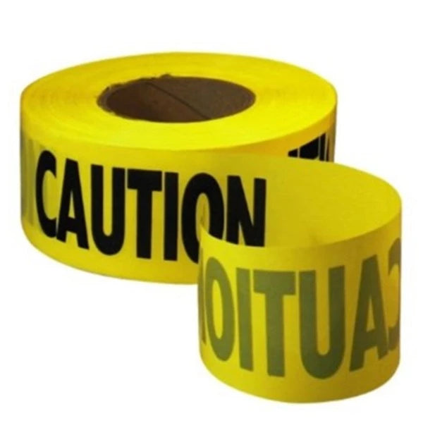 Krowd Kontrol™ Caution Barricade Tape - 3" Wide - 328' Long Roll - Yellow