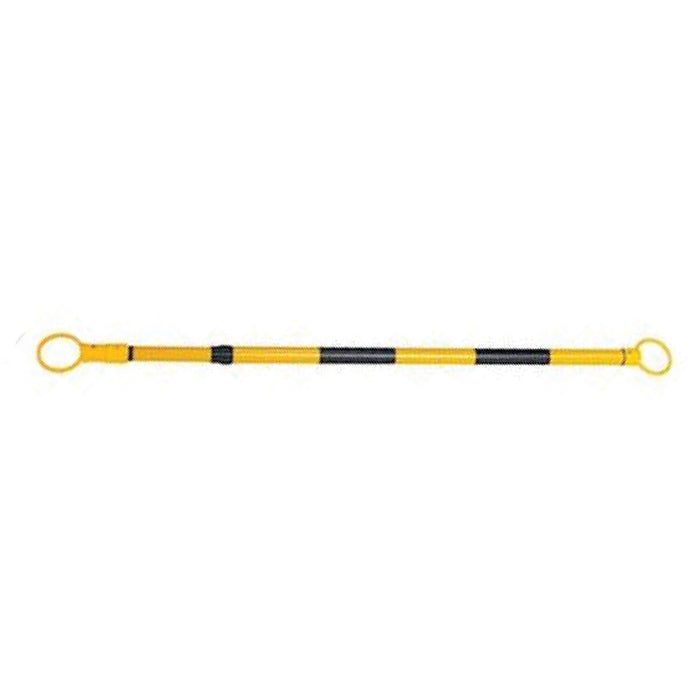 JBC Safety Retractable Traffic Cone Bar - 3.35ft to 6.6ft - Yellow / Black