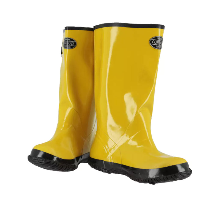 Cordova Cotton-Lined Yellow Black Boots Rubber Slush – BYS17