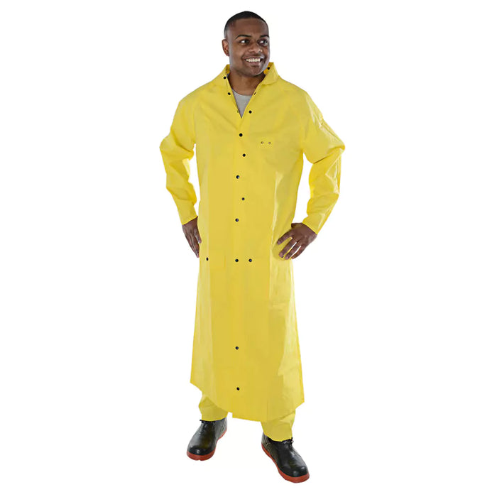 Cordova DEFIANCE-FR .28 mm PVC/Nylon Rain Coat 60-Inch Length Cordova DEFIANCE-FR .28 mm PVC/Nylon Rain Coat 60-Inch Length