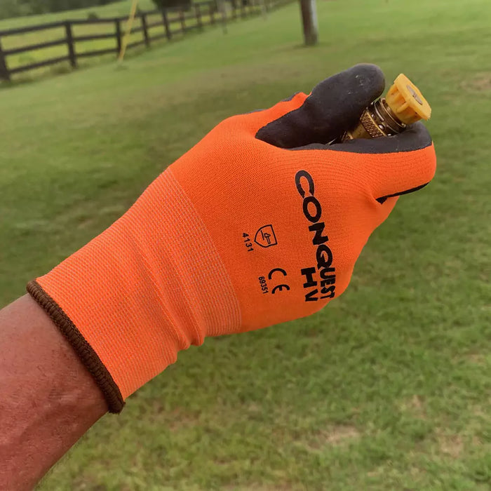 Cordova Safety Conquest HV Premium Grip Gloves - 15-Gauge - 6935