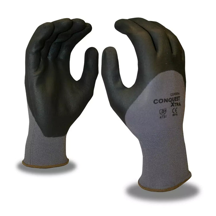 Cordova Safety Conquest Xtra Premium Grip Gloves - 13-gauge - 12 Pcs Pack - 6910