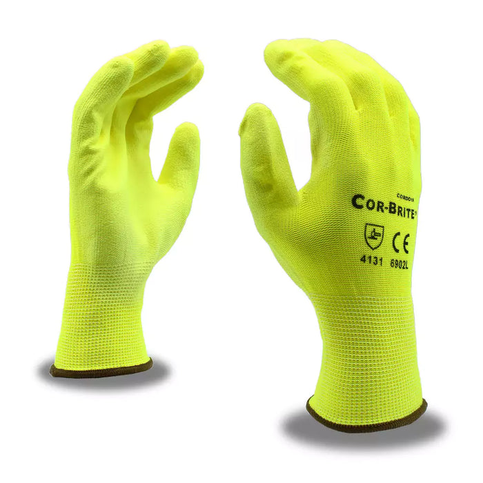 Cordova Safety Cor-Brite Hi Vis Grip Gloves - 13-Gauge - 6902