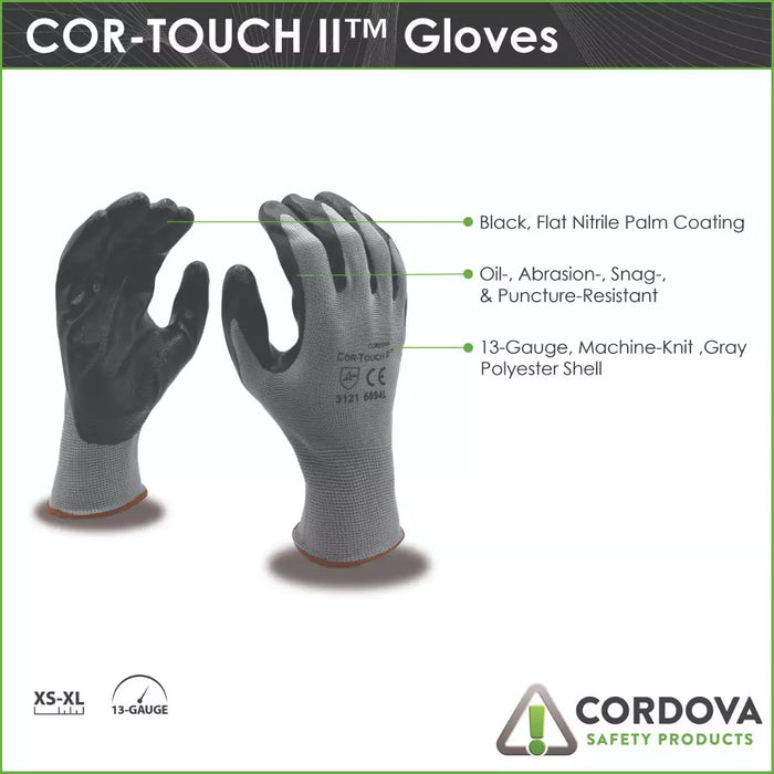 Cordova Safety Cor-Touch II Grip Gloves - 13-Gauge - 6894