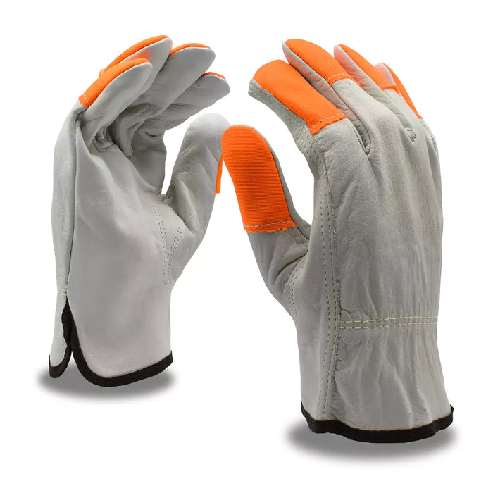 Cordova Safety Hi-Vis Cowhide Leather Drivers Gloves – 8211HV