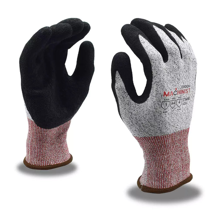 Cordova Safety Machinist Cut Resistant Gloves - 13-Gauge ANSI Cut Level A4 - 3734NR