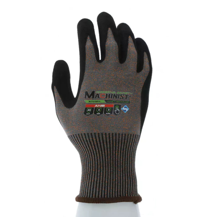 Cordova Safety Machinist Cut Resistant Gloves - 15-Gauge ANSI Cut Level A5 - 3744SN