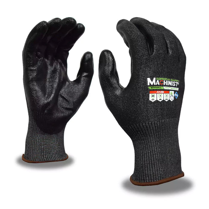 Cordova Safety Machinist Cut Resistant Gloves - 15-Gauge ANSI Cut Level A5 - 3744WPU