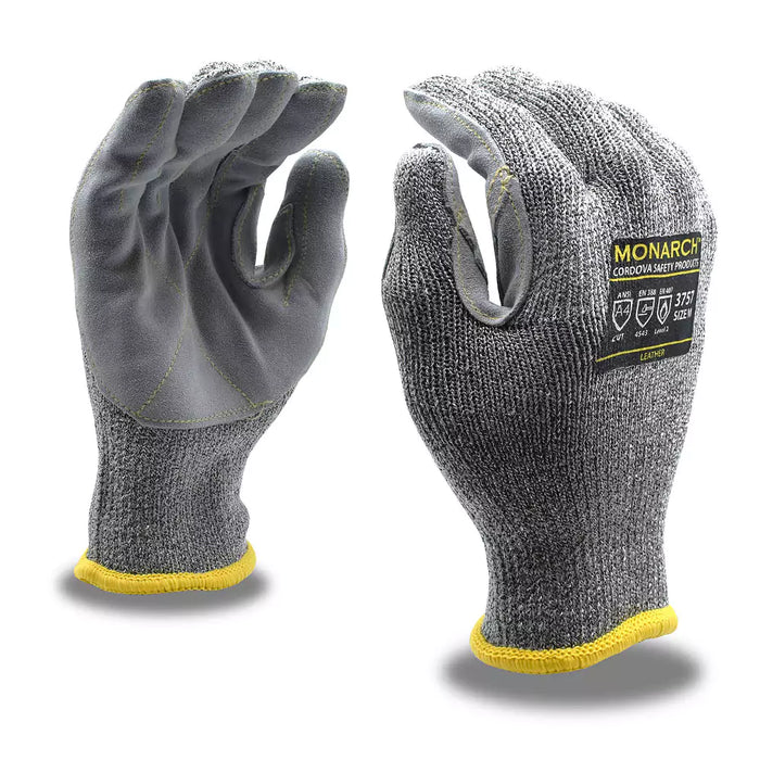 Cordova Safety Monarch Leather Cut Resistant Gloves - 10-Gauge ANSI Cut Level A4 - 3757