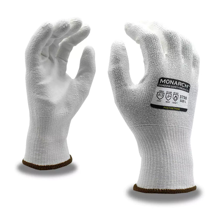 Cordova Safety Monarch PU Cut Resistant Gloves - 13-Gauge ANSI Cut Level A3 - 3750