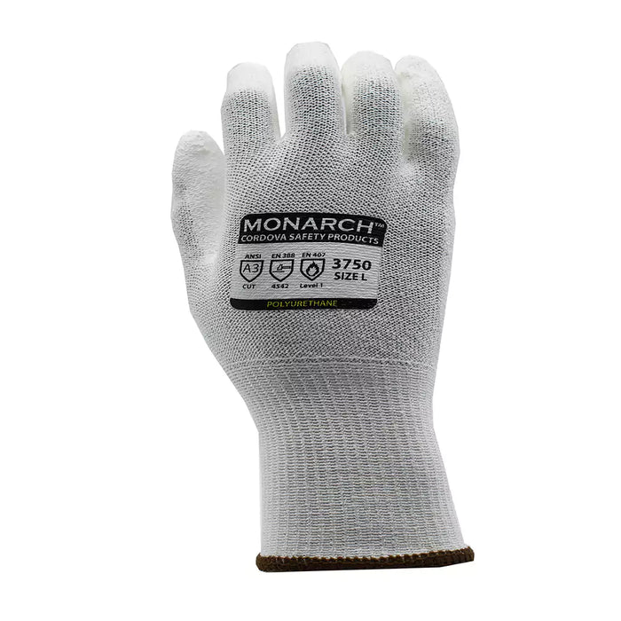 Cordova Safety Monarch PU Cut Resistant Gloves - 13-Gauge ANSI Cut Level A3 - 3750