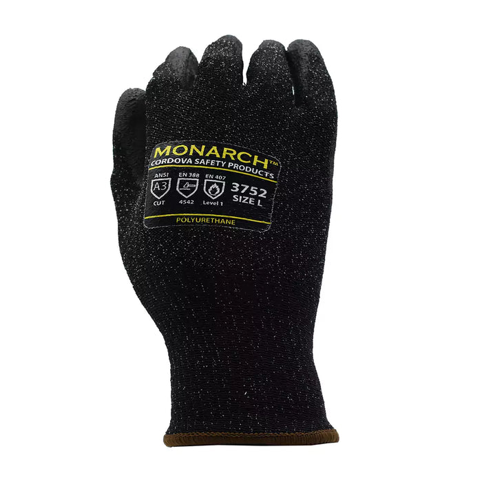 Cordova Safety Monarch PU Cut Resistant Gloves - 13-Gauge ANSI Cut Level A3 - 3752