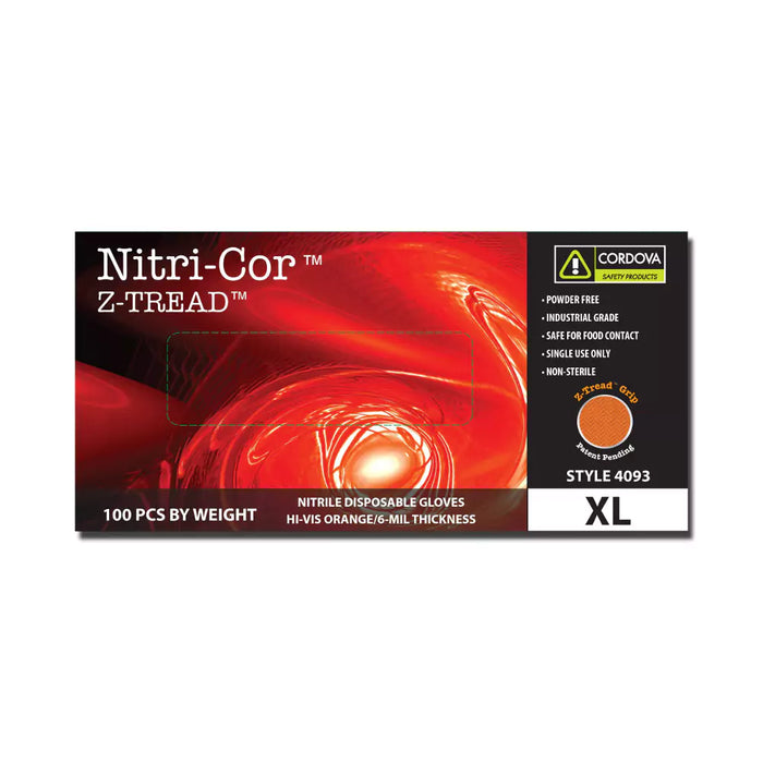 Cordova Safety Nitri-Cor Z-Tread Disposable Gloves - 4093