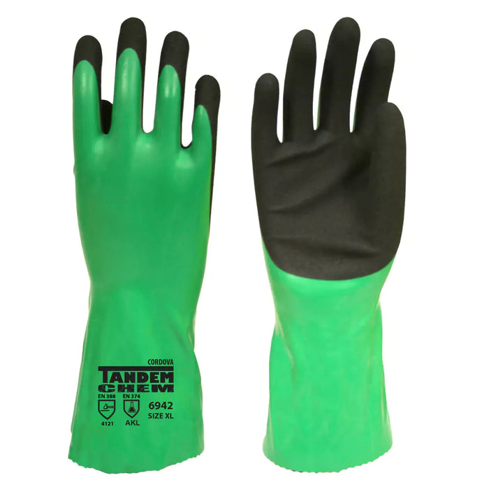 Cordova Safety Tandem Chem Grip Gloves - 18-Gauge - 12 Pcs Pack - 6942