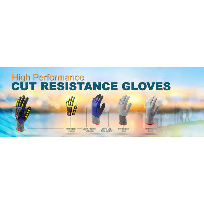 Cordova Safety Tuf-Cor Ice Impact Gloves - 13-Gauge ANSI Cut Level A4 - 3727TPR