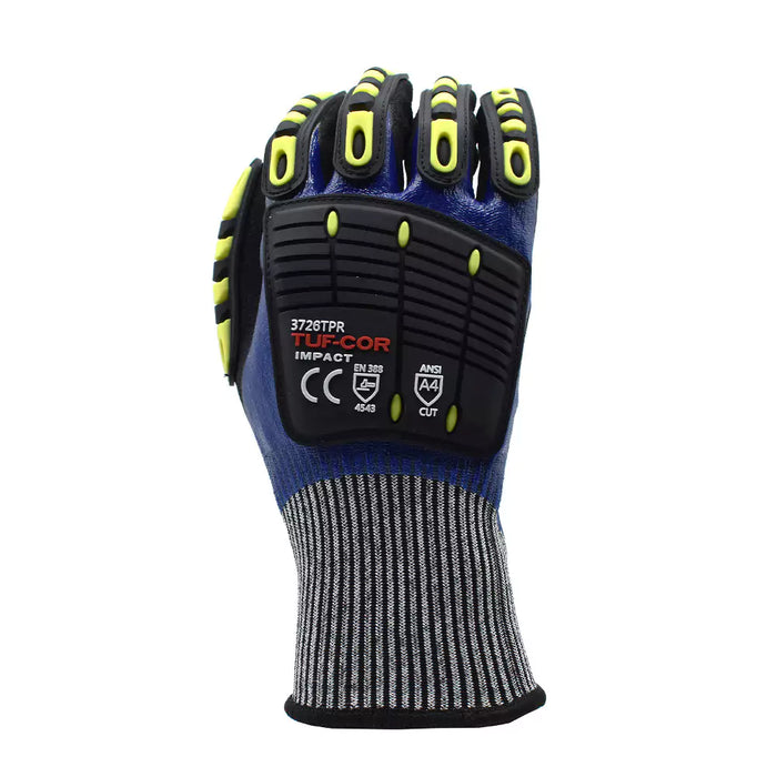 Cordova Safety Tuf-Cor Cut Resistant Gloves - 13-Gauge ANSI Cut Level A4 - 3726TPR