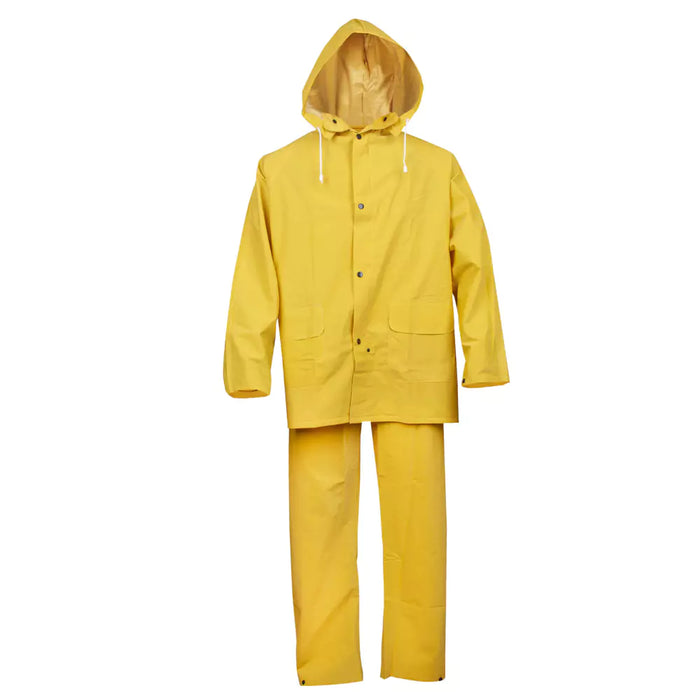 Cordova® StormFront™ 3 Piece Rain Suit With Detachable Hood - .35 mm PVC/Polyester - RS353Y