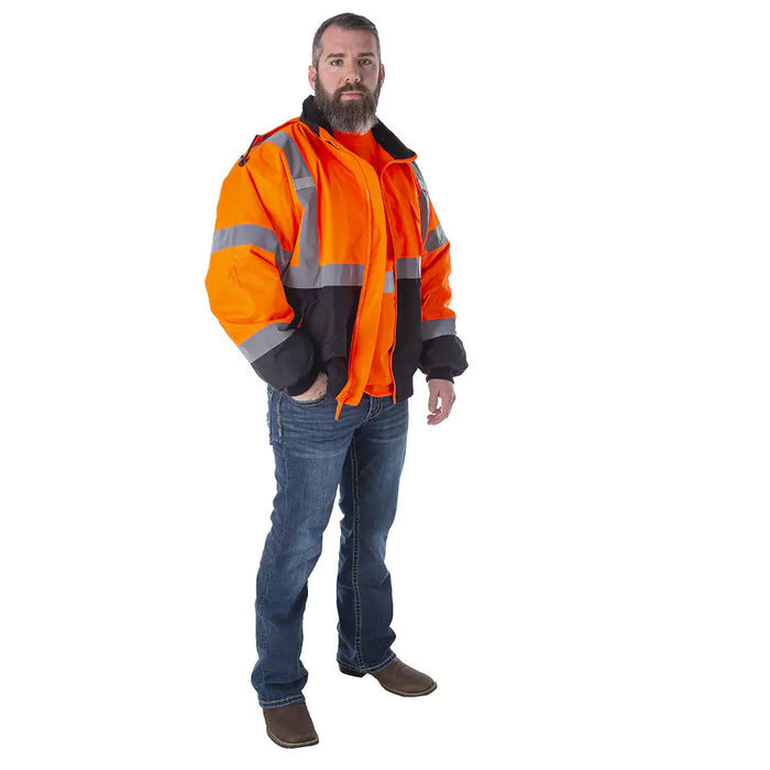 Cordova Reptyle Hi Vis Bomber Jacket  with Zip Out Fleece - 3-in-1 Type R Class 3 – J30