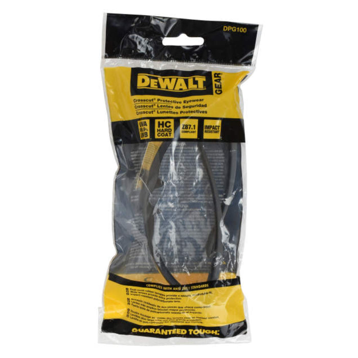 DEWALT® Crosscut® Protective Safety Glasses - Clear Lens - DPG100