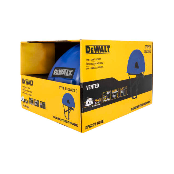 DEWALT® Durable Type II Class C Vented Safety Helmet - 4-Point Retention Chin Strap - DPG22V