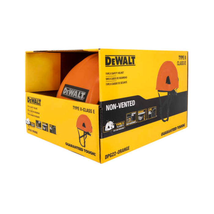 DEWALT® Durable Type II Class E Safety Helmet - 4-Point Retention Chin Strap - DPG22