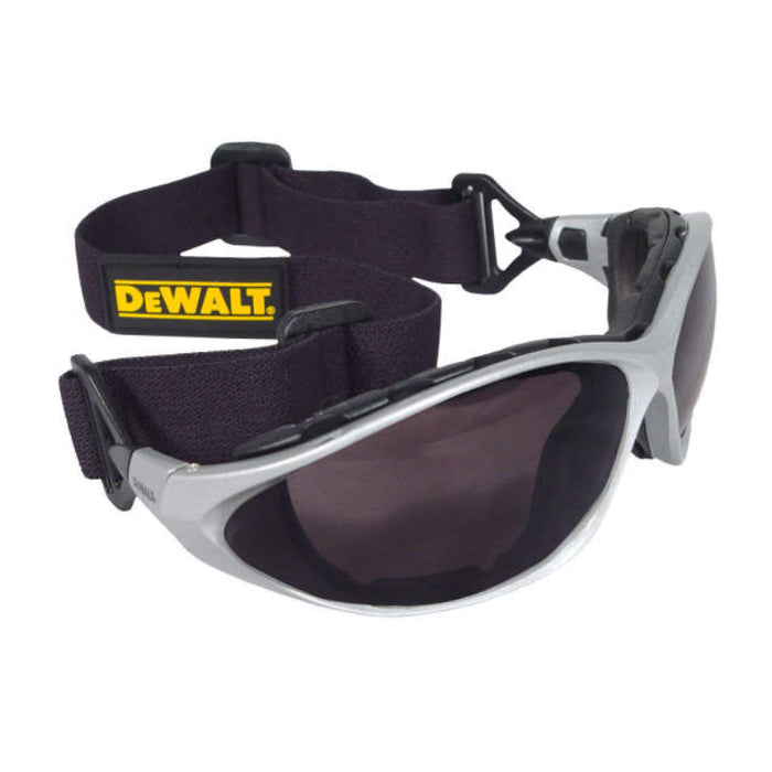 DEWALT® Framework™ Protective Safety Glasses with Foam Shield – Impact Resistant - Smoke Lens - DPG95