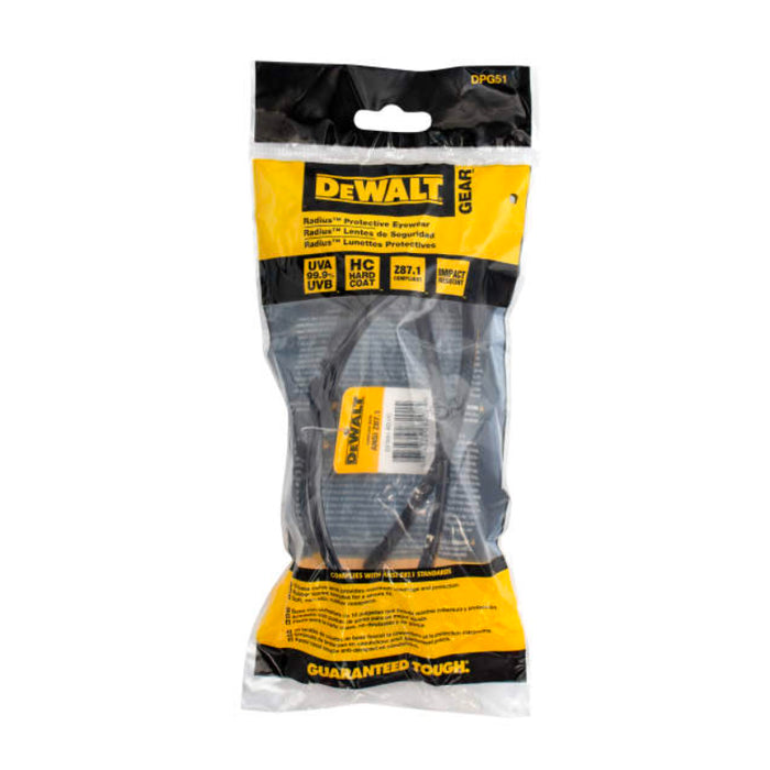 DEWALT® Radius™ Half-Frame Protective Safety Glasses - Indoor / Outdoor Lens - DPG51