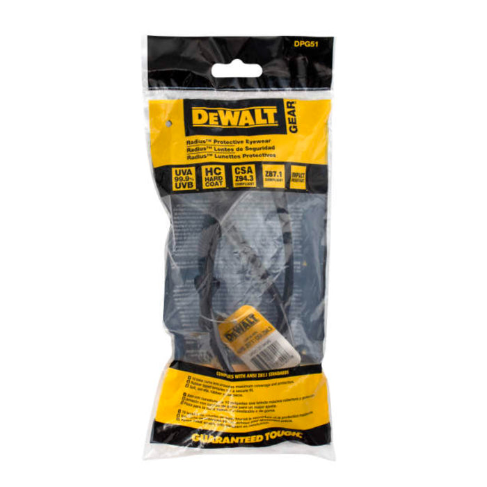 DEWALT® Radius™ Half-Frame Protective Safety Glasses - Smoke Lens - DPG51