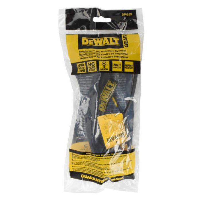 DEWALT® Reinforcer RX™ Protective Safety Glasses With UV Protection - 2.5 Diopter - Clear - DPG59