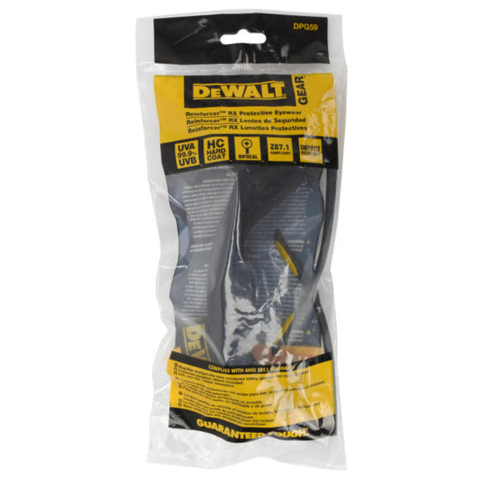 DEWALT® Reinforcer RX™ Protective Safety Glasses With UV Protection - 2.5 Diopter - Smoke - DPG59