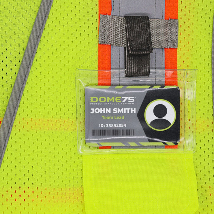 DOME75® Dual Position Hook and Loop Clear ID Holder - DAI99100-CL