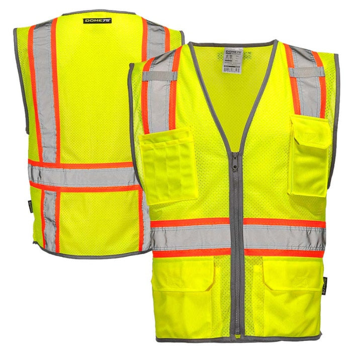 DOME75® DYNAMIC SERIES ANSI Class 2 Hi-Vis Contrast Viz-Cool Mesh Safety Vest - DV2123