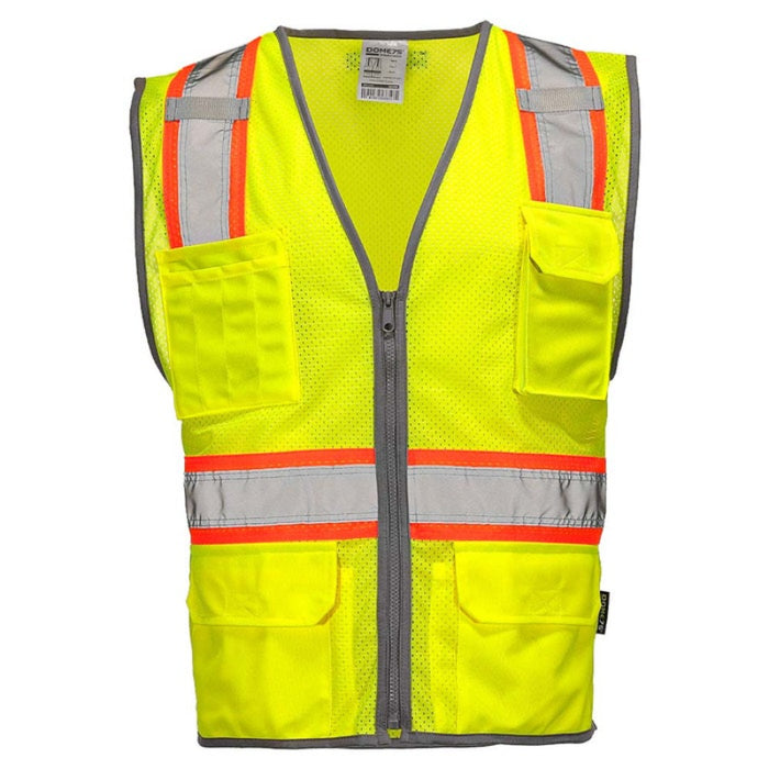 DOME75® DYNAMIC SERIES ANSI Class 2 Hi-Vis Contrast Viz-Cool Mesh Safety Vest - DV2123