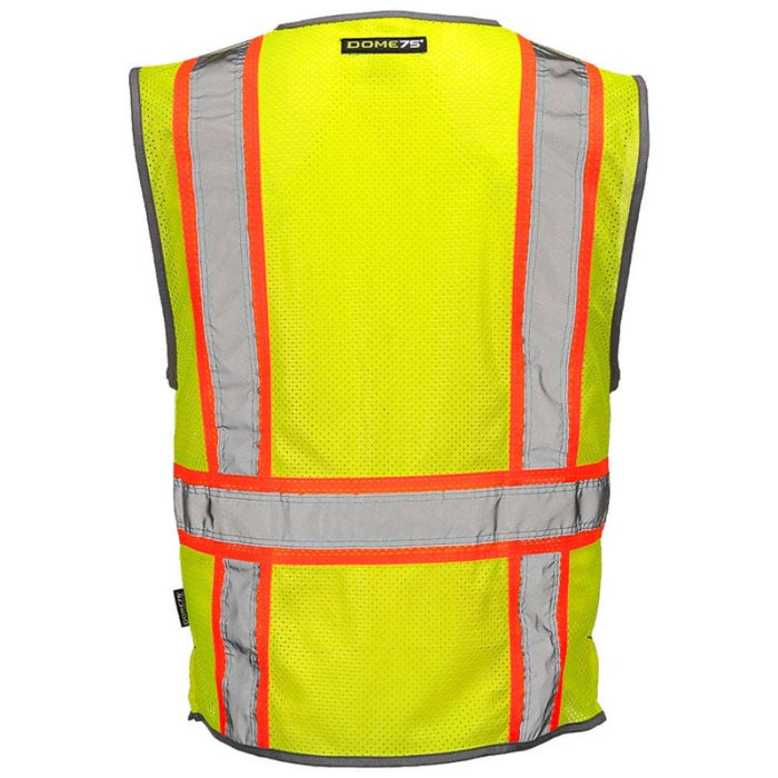 DOME75® DYNAMIC SERIES ANSI Class 2 Hi-Vis Contrast Viz-Cool Mesh Safety Vest - DV2123